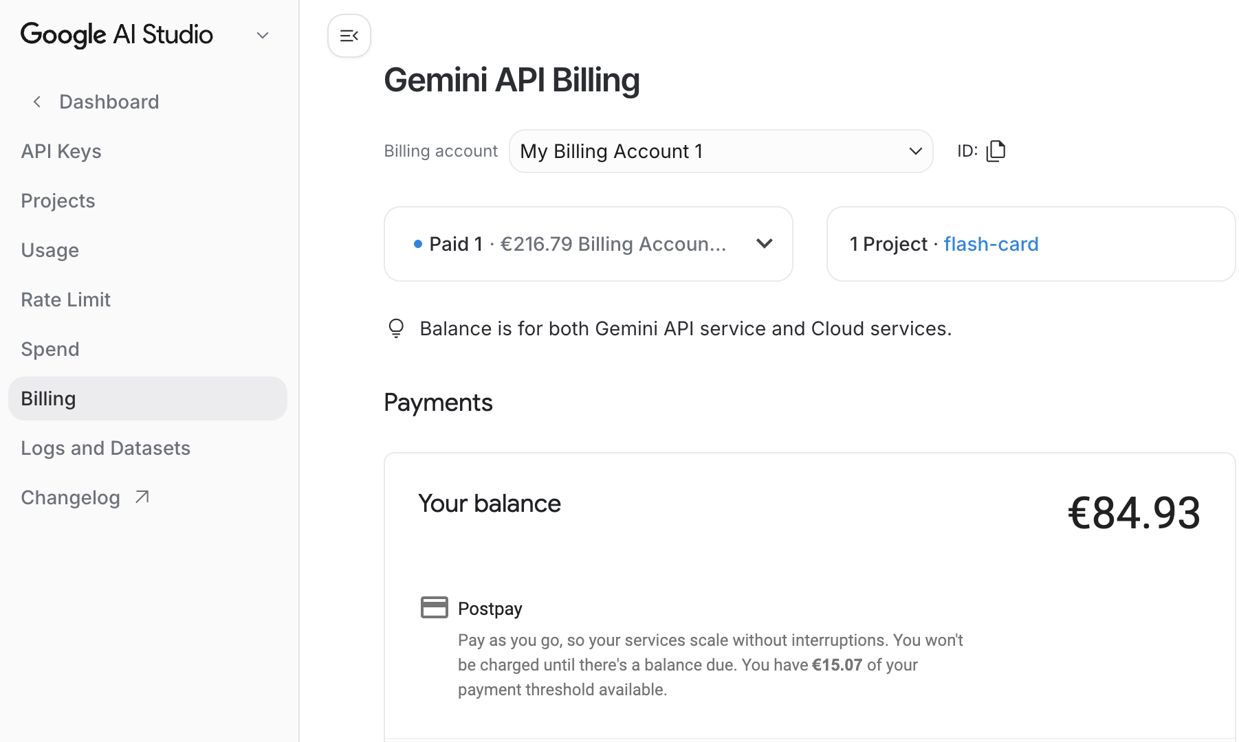 Google Gemini API cost breakdown after generating ~1,000 card images